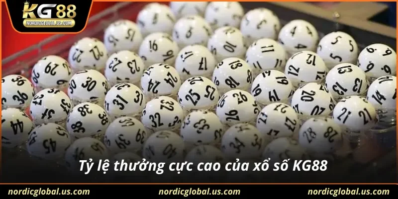 Tỷ lệ thưởng cực cao của xổ số KG88